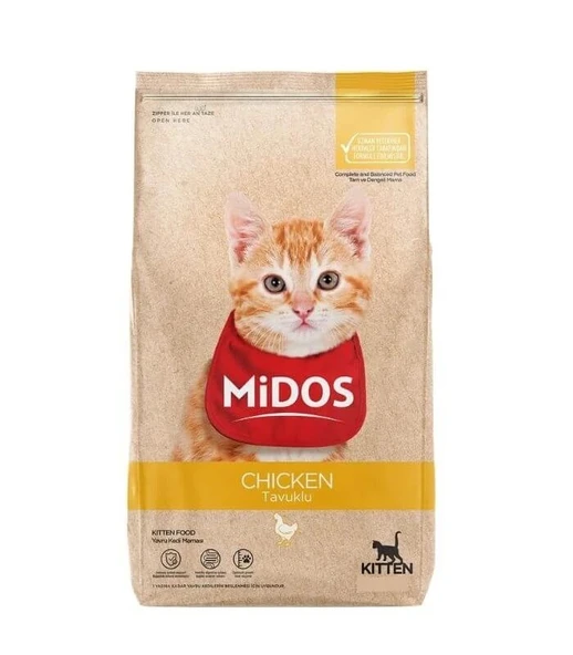 Midos Tavuk Etli Açık Yavru Kedi Maması 1 Kg ürün görseli 1