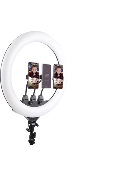 SMAYLİNG Zb-f488 22 Inç 55cm 22 Inç Ring Light Çekim Işığı Halkası Tiktok Kuaför Mega Boy 100w ürün görseli 1