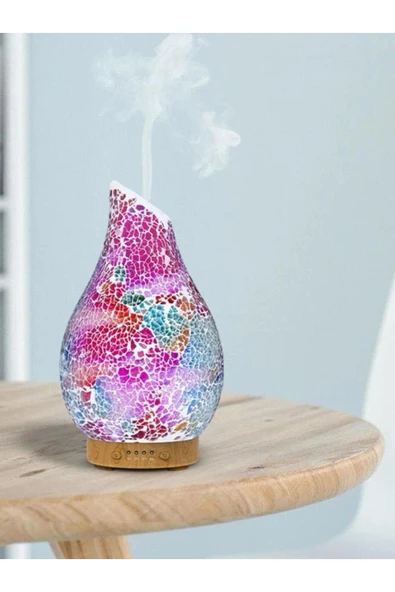 SMAYLİNG Hava Nemlendirici Aromaterapi Ev Ofis Kokusu Led Işıklı Desenli Dekoratif Modern Şık  Zaman Ayarlı ürün görseli 1