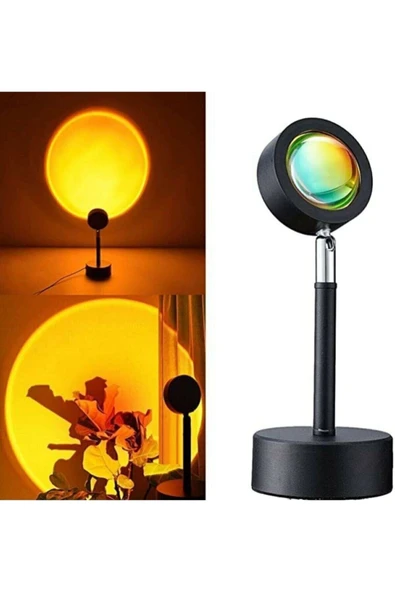 Storehelen Gün Batımı Projeksiyon Masa Lambası Romantik Fotoğraf Çekimi Aydınlatma Standlı Usb Led Işık Sunset ürün görseli 1