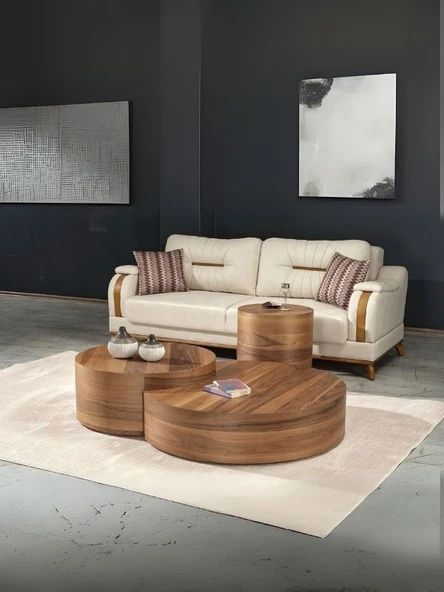 Walnut Ceviz Orta Sehpa Takımı ürün görseli 1