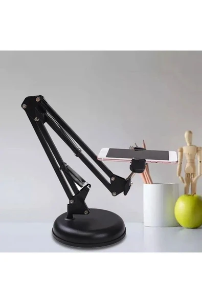 SMAYLİNG Masa Üstü Telefon Standı 360' Dönebilen Başlık Esnek Kol Universal Katlanabilir Yayın Selfie Tripod ürün görseli 1
