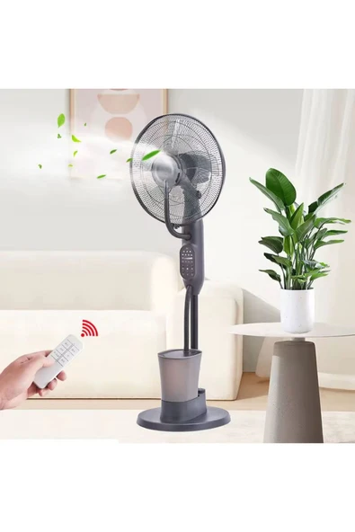 SMAYLİNG Buharlı Vantilatör 2.8L Su Deposu Sisleme & Soğutma 3 Hız Uzaktan Kumandalı Sessiz Fan ürün görseli 1