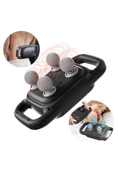 SMAYLİNG 4 Başlıklı Ergonomik Masaj Tabancası Derin Doku Sırt Boyun Masaj Aleti Ağrı Sızı Giderici Sıkılaşma ürün görseli 1
