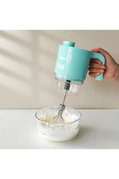 SMAYLİNG Şarjlı Mikser Blender Şarjlı 5in1 Çok Amaçlı Mikser Blender Çırpıcı Doğrayıcı Parçalayıcı 300Ml ürün görseli 1