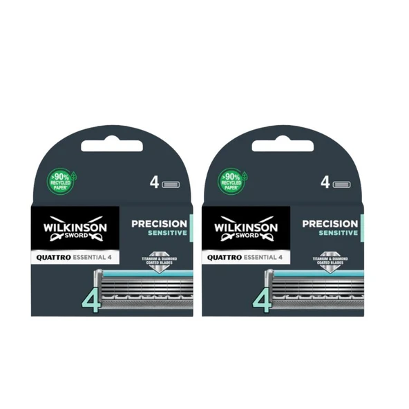 Wilkinson Sword Quattro Titanium Sensıtıve Erkek Tıraş Bıçağı 8 Yedek Kartuşu ürün görseli 1
