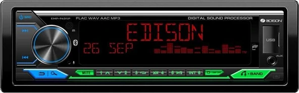 Edison EMP 96 DSP Oto Teyp  4 Anfi Çıkışlı DSP İşlemcili Telefon Kontrollü USB/BT /AUX/48 Band EQ ürün görseli 1