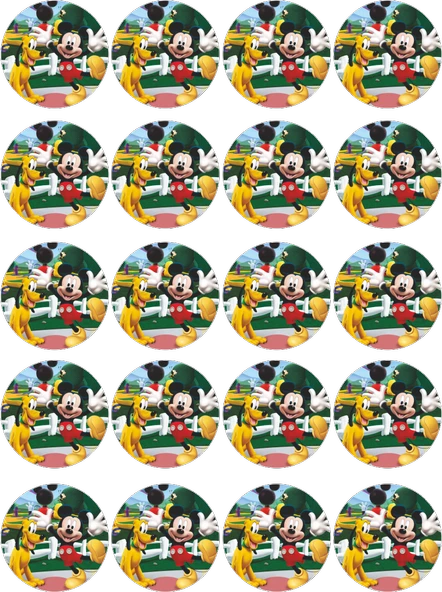 Mickey Mouse Yenilebilir Yuvarlak Kurabiye Resim Baskı ürün görseli 1
