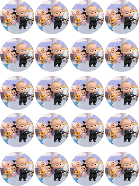 Baby Boss Yenilebilir Yuvarlak Kurabiye Resim Baskı ürün görseli 1