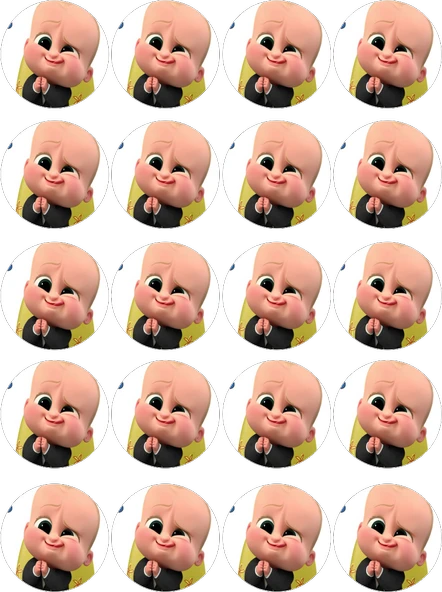 Baby Boss Yenilebilir Yuvarlak Kurabiye Resim Baskı ürün görseli 1