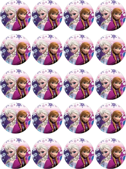 Frozen Yenilebilir Yuvarlak Kurabiye Resim Baskı ürün görseli 1