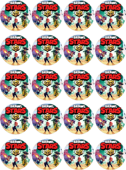 Brawl Stars Yenilebilir Yuvarlak Kurabiye Resim Baskı ürün görseli 1