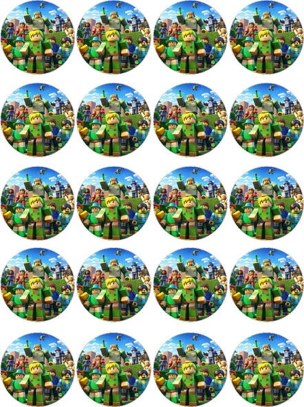 Minecraft Yenilebilir Yuvarlak Kurabiye Resim Baskı ürün görseli 1