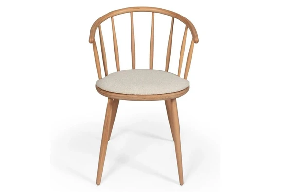 Bamboo Natural Ahşap Mutfak Sandalyesi - Resim 5