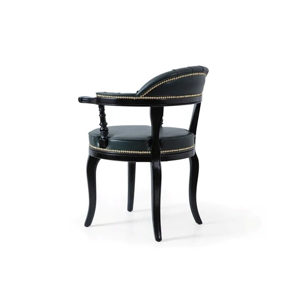 Majesta Kapitoneli Classic Ahşap Sandalye - Resim 4