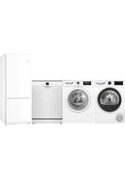 Bosch Beyaz Eşya Çeyiz Seti KGN55VWE0N, WAN24200TR, SMS26DW00T, WQA24201TR ürün görseli 1