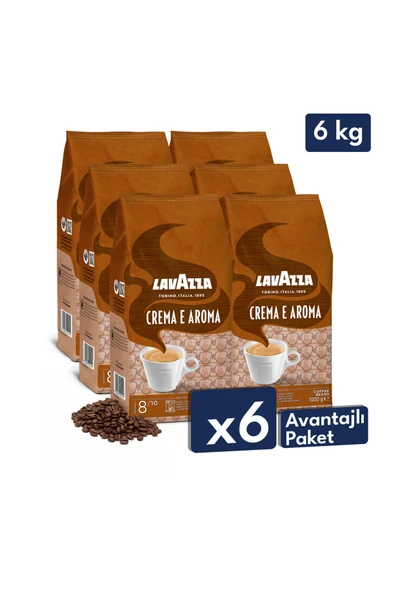 Crema E Aroma Espresso Çekirdek Kahve 6'lı Avantajlı Paket | 1 kg x 6 Paket ürün görseli 1
