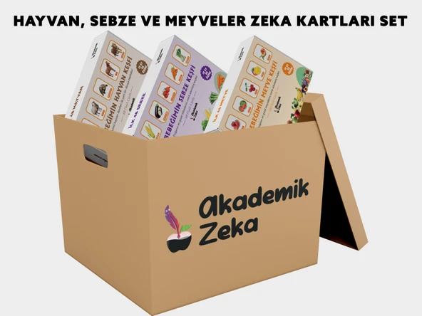 Hayvanlar, Meyveler ve Sebzeler Zeka Kartları ürün görseli 1