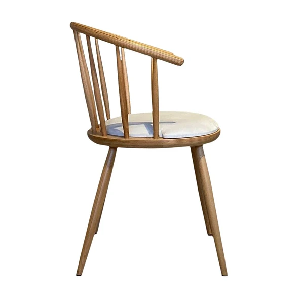 Bamboo Natural Ahşap Mutfak Sandalyesi - Resim 11