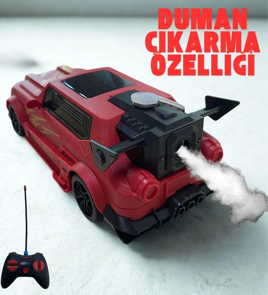 Şarjlı Duman Atan Oyuncak Araba - STUNT SPRAYCAR - Resim 8