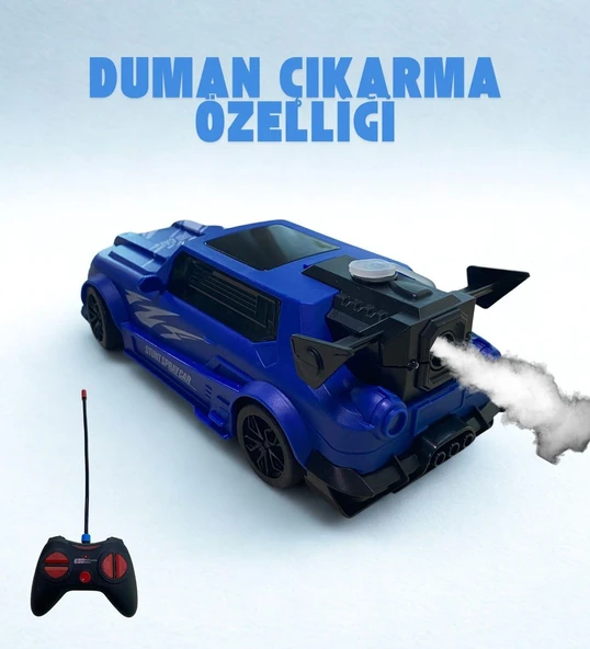Şarjlı Duman Atan Oyuncak Araba - STUNT SPRAYCAR - Resim 4