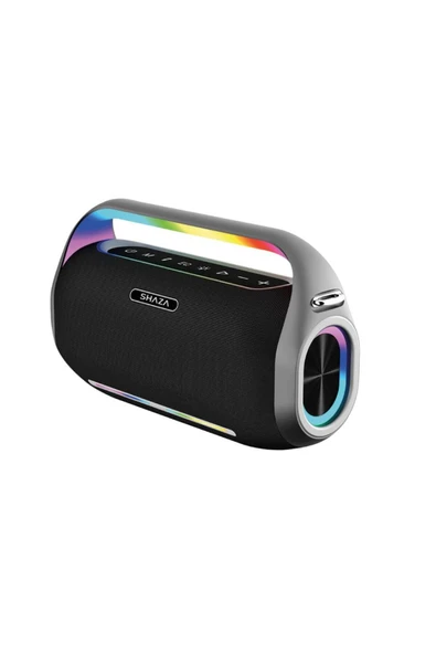 shaza 250w Ses Çıkışı Mikrofonlu Taşınabilir Bluetooth Hoparlör Siyah ürün görseli 1