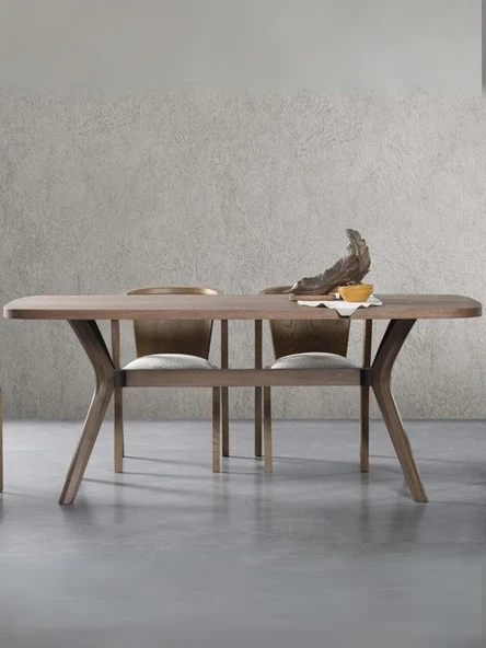 Bosco Pahlı Ahşap Mutfak Masası 100x180 ürün görseli 1