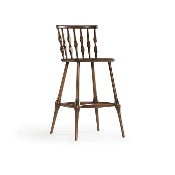 Natura Retro Ahşap Bar Sandalyesi - Resim 5