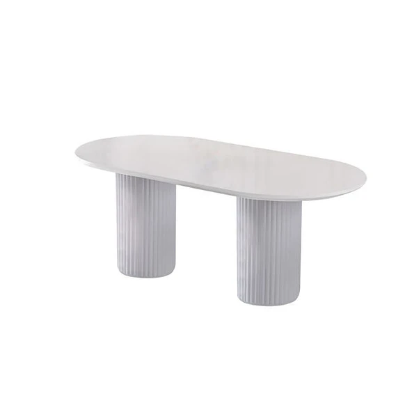 Echo İskandinav Oval Ahşap Bohem Masa 90x160 - Resim 2