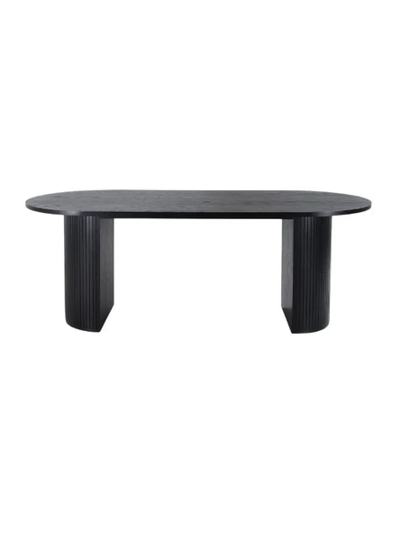 Zeno Oval Ahşap Bohem Yemek Masası 90x200 ürün görseli 1