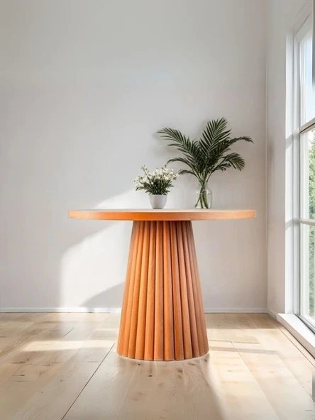 Acantus Natural Ahşap Yemek Masası 90x90 ürün görseli 1