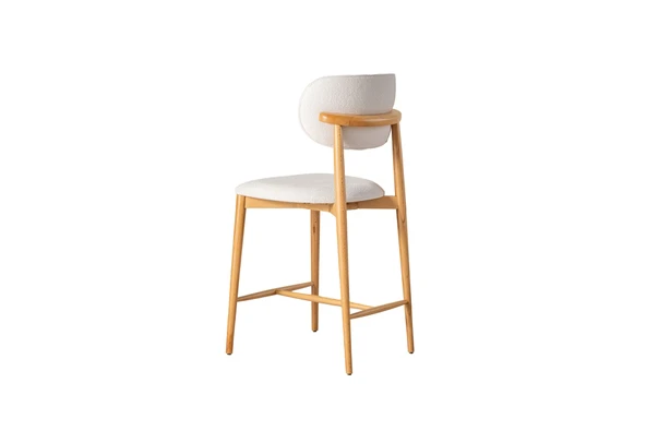 Polo Bohem Ahşap Bar Sandalyesi - Resim 6