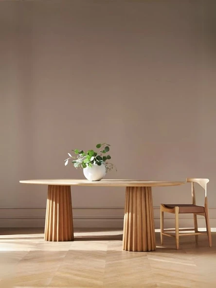 Luzara Bohem Ahşap Yemek Masası 90x180 ürün görseli 1