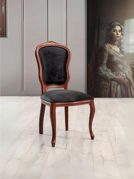 Victoria Ahşap Oymalı Country Sandalye ürün görseli 1