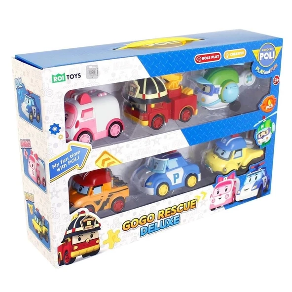 Mey İthalat® POLI ZR-914 Robocar Poli Gogo Rescue Deluxe 6 Lı Set - ürün görseli 1