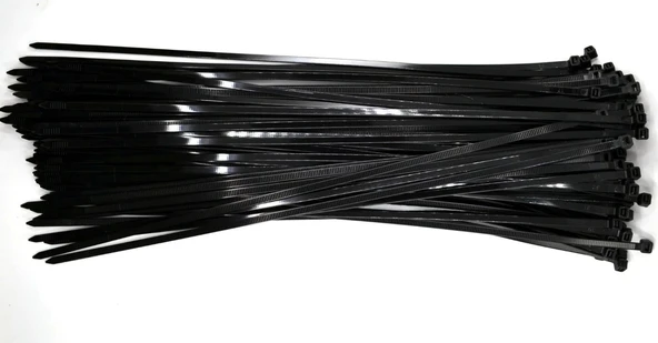 PEMSAN Klips Kablo Bağı 4.8x400 SİYAH (100lü Paket) Kablo Cırdı ürün görseli 1