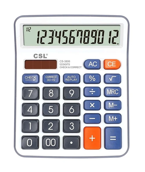 CSL CS-3806 12 Hane Masa Tipi Hesap Makinesi ürün görseli 1