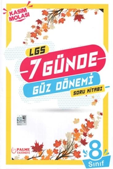 Palme 8.Sınıf Güz Dönemi Soru Kitabı ürün görseli 1