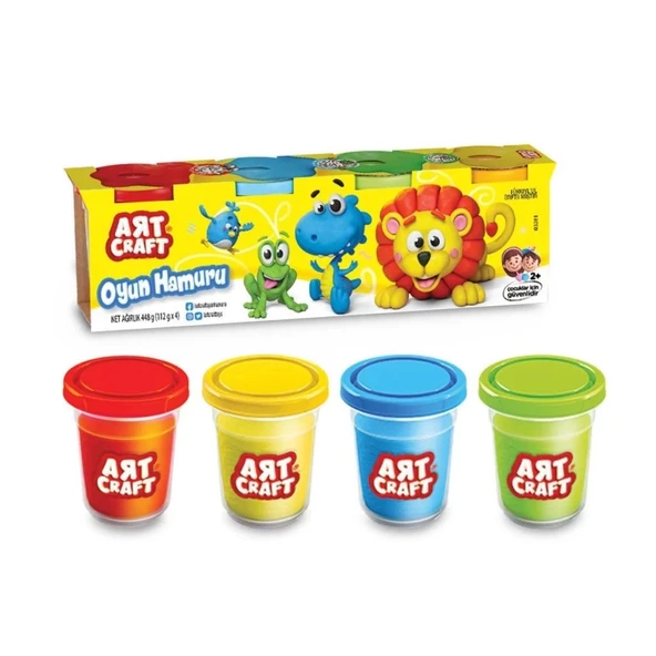 Mey İthalat® 03281 Art Craft 4lü OYUN HAMURU / 488 gr ürün görseli 1