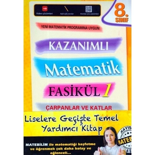 Karekod 8.Sınıf Matematik Fasikül-1 Çarpanlar ürün görseli 1