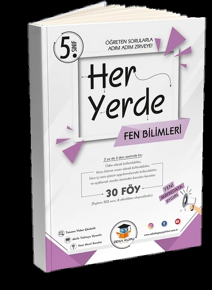 Zekaküpü 5.Sınıf Heryede Fen Bilimleri 30 Föy Öğreten Sorularla Adım Adım Zirveye ürün görseli 1