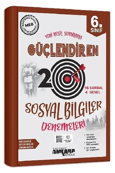 6. Sınıf Sosyal Bilgiler 20 Deneme Ankara Yayın ürün görseli 1