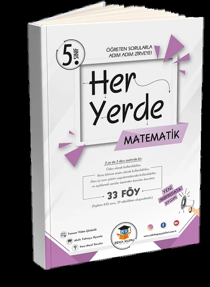 Zekaküpü 5.Sınıf Heryerde Matematik 33 Föy Öğreten Sorularla Adım Adım Zirveye ürün görseli 1