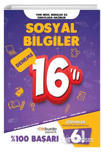 Onburda 6.Sınıf Sosyal Bilgiler 16 Deneme ürün görseli 1