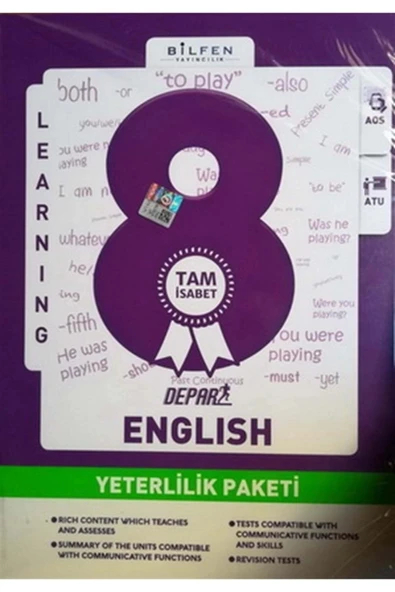 Bilfen 8.Sınıf İngilizce Depar Yeterlilik Paketi ürün görseli 1