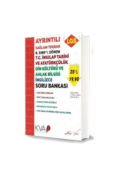 *Kampanya* Lgs 1.Dönem 8.Sınıf İnkılap Tar.İngilizce Din Kült. Soru Ban.2020 Kva ürün görseli 1