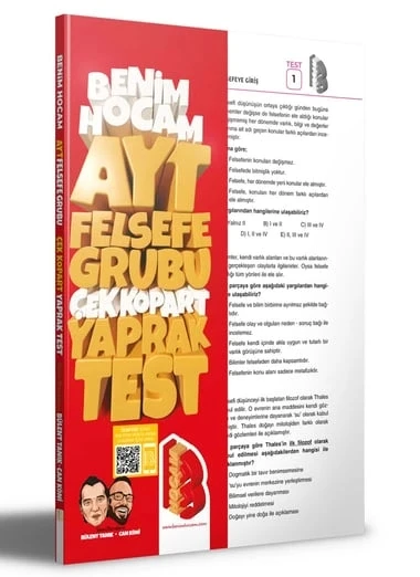 Ayt Felsefe Grubu Yaprak Test Benim Hocam ürün görseli 1