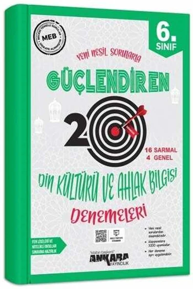 6. Sınıf Di̇N Kültürü 20 Deneme Ankara Yayın ürün görseli 1