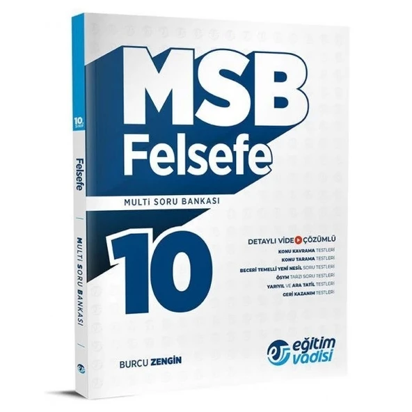 Eğitim Vadisi 10.Sınıf Felsefe Multi Soru Bankası ürün görseli 1