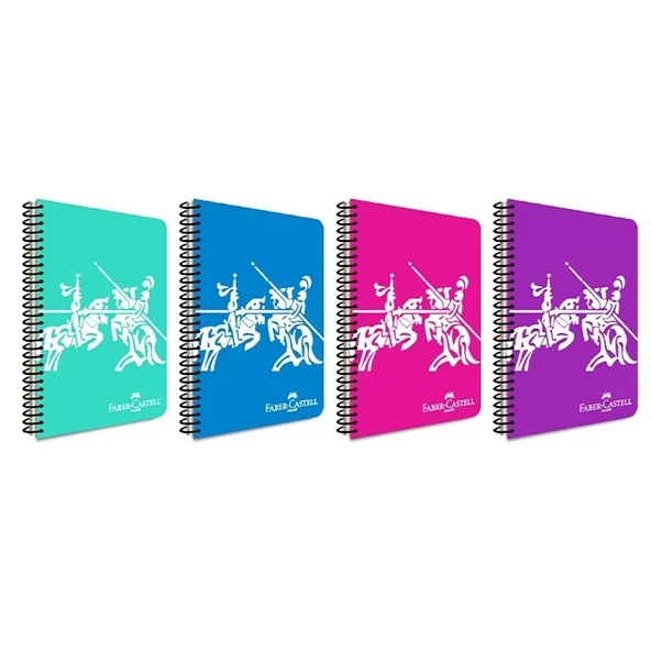 Faber Castell Defter Knights Canlı Pp Kapak Spiralli 120 Yaprak Çizgili 5075000467000 ürün görseli 1